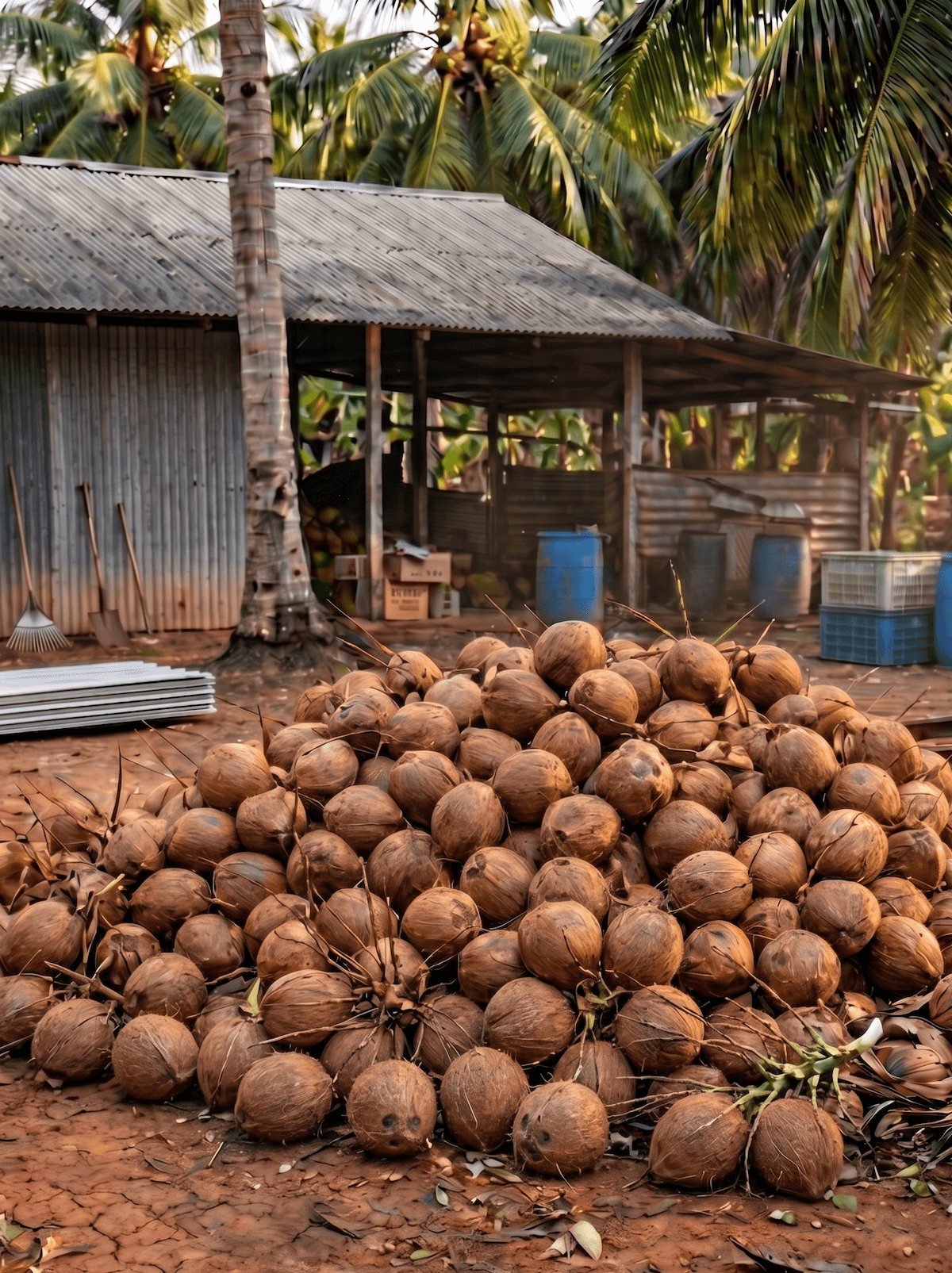 Coconut pile